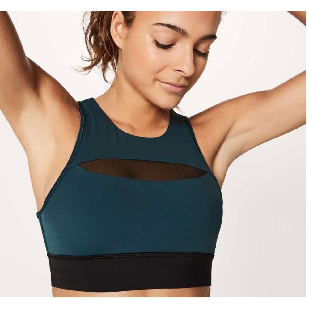 Lululemon Run The Day‎ Bra in Submarine / Black sz 4